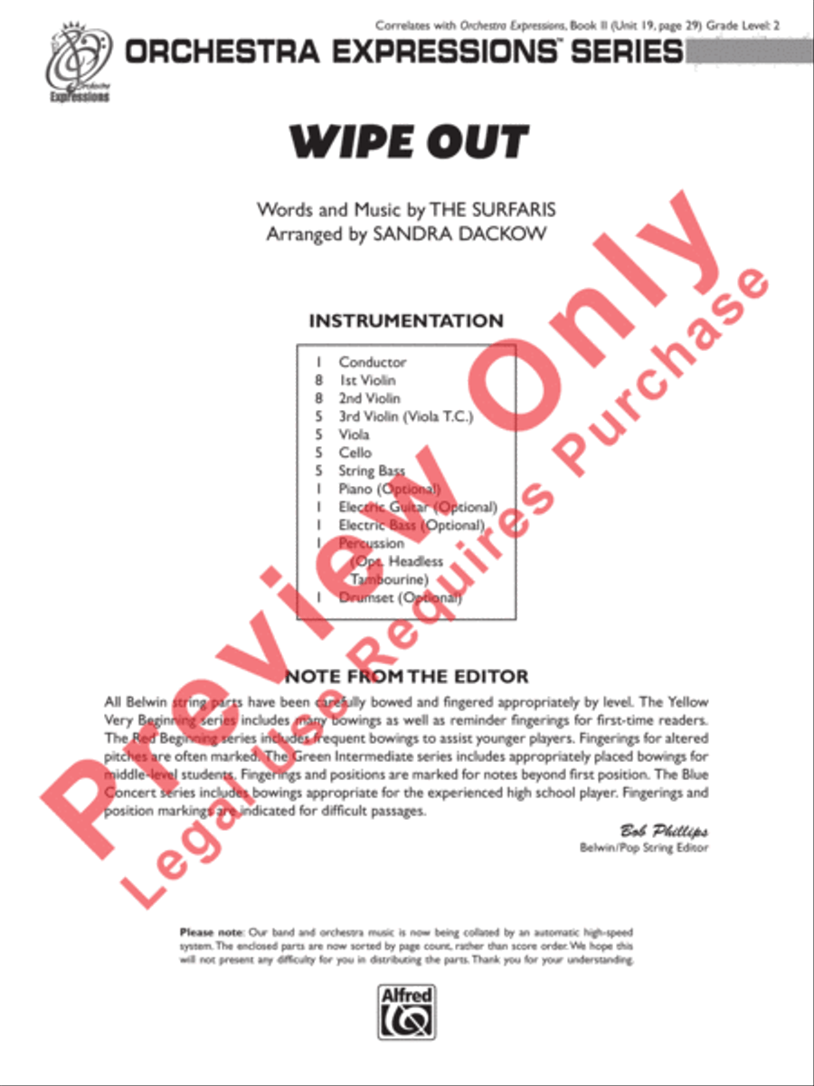 Wipe Out Wipe Out String Orchestra scores gallery preview page 2