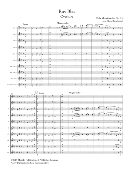 Ruy Blas Overture for Flute Choir