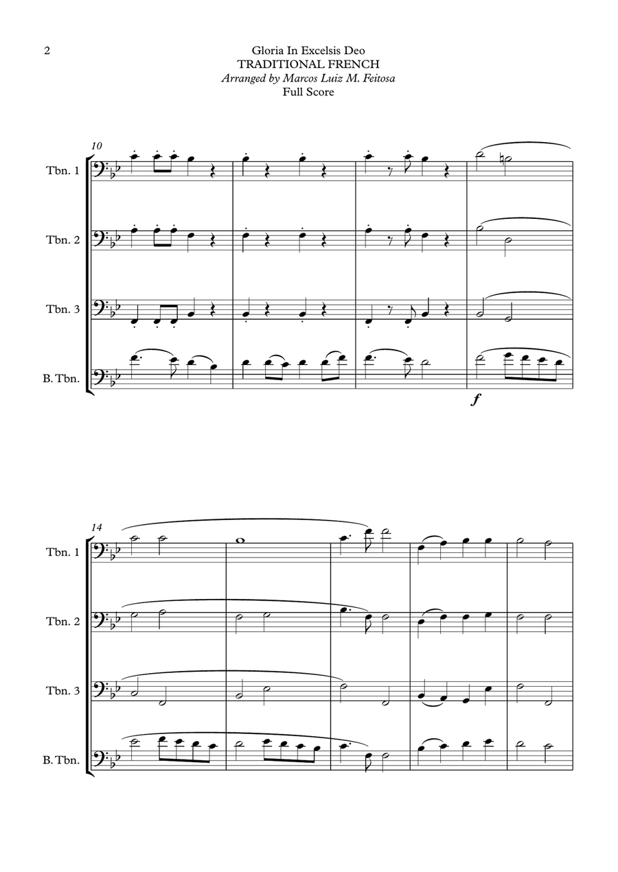 Christmas Song Collection (for Trombone Quartet) - BOOK TWO Brass Quartet scores gallery preview page 4