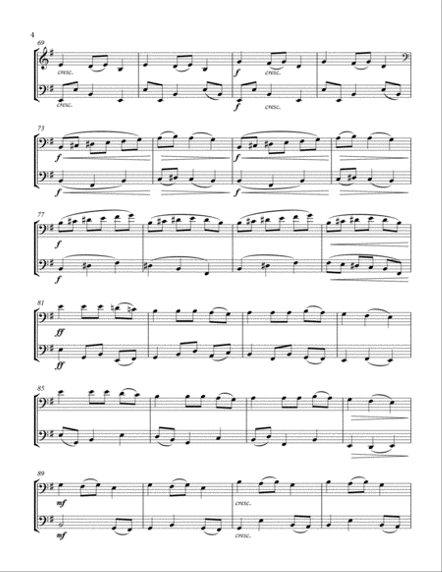 Carol Of The Bells Cello Duet String Duet scores gallery preview page 4
