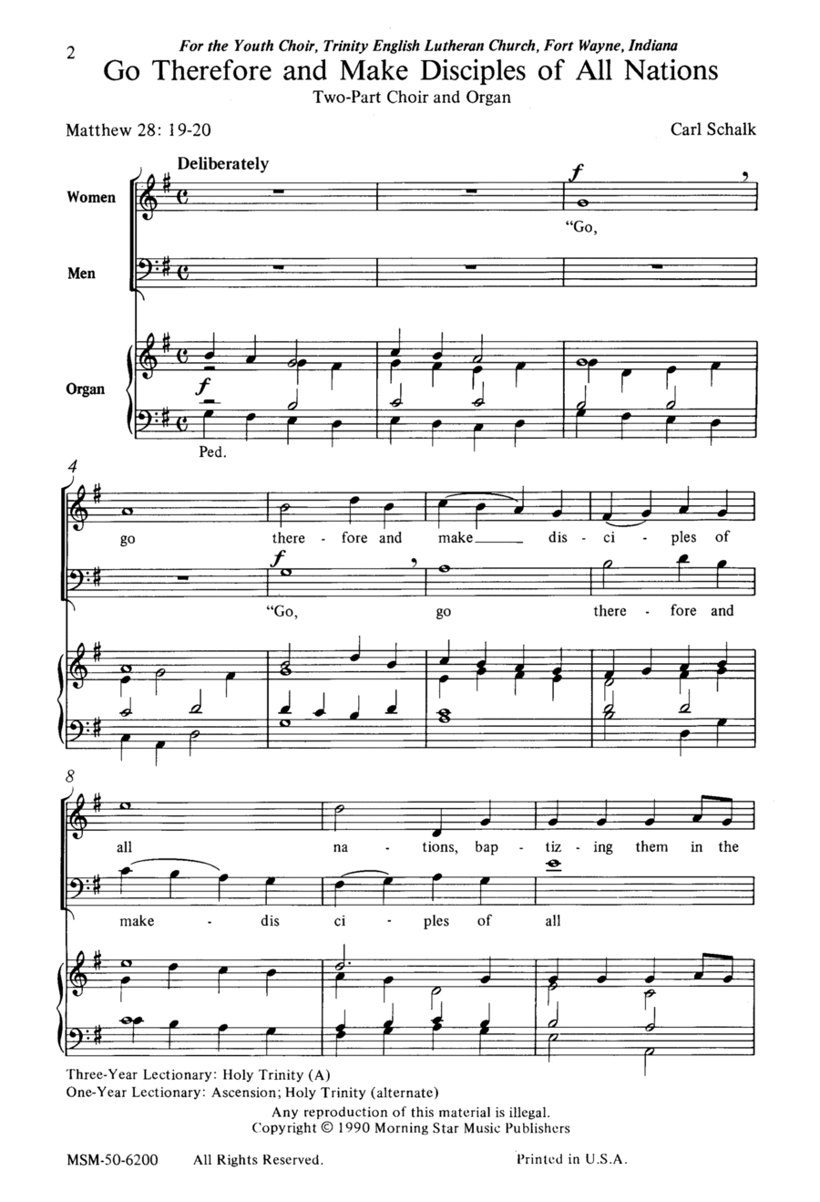 Go Therefore and Make Disciples 2-Part scores gallery preview page 1