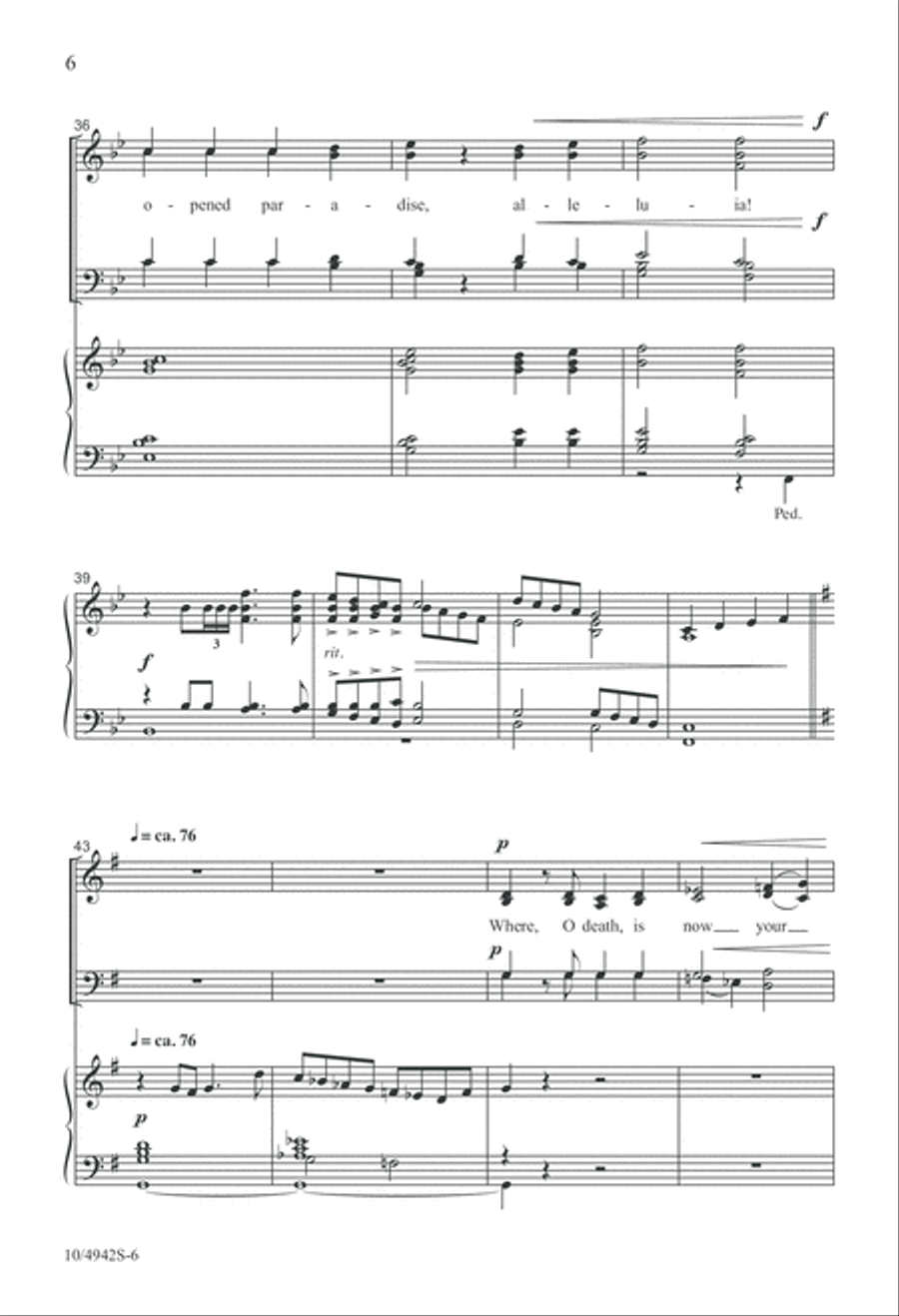 Christ the Lord Is Risen Today! 4-Part scores gallery preview page 6