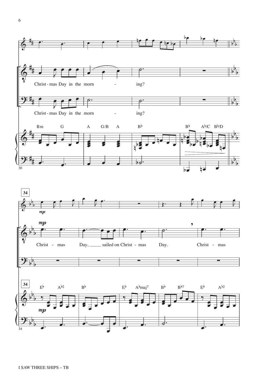 I Saw Three Ships TB scores gallery preview page 4