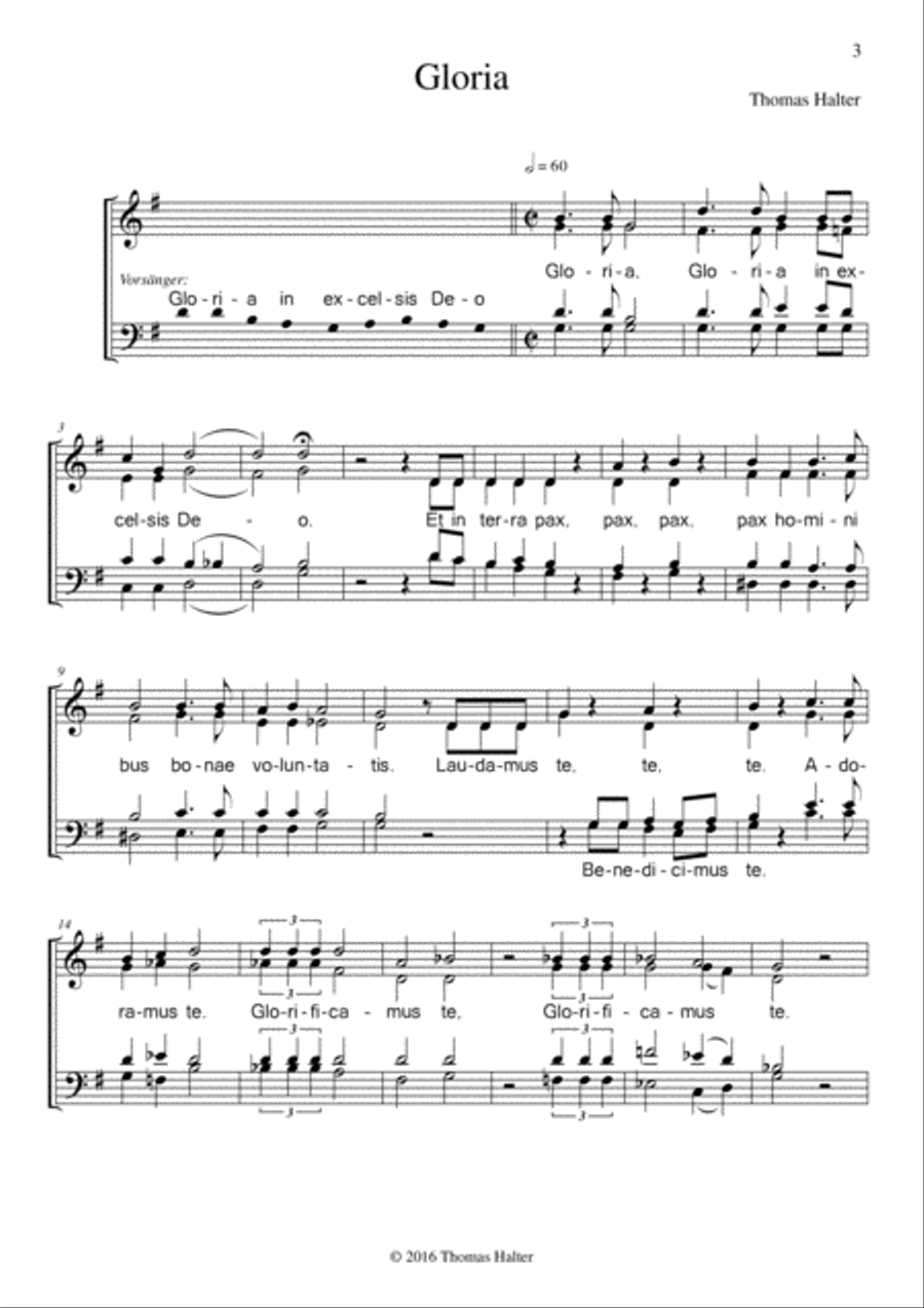 Missa in honorem Sancti Martini 4-Part scores gallery preview page 5