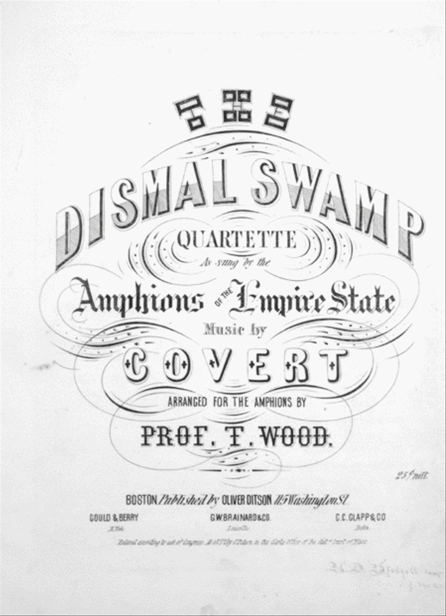 The Dismal Swamp. Quartette 4-Part scores gallery preview page 1