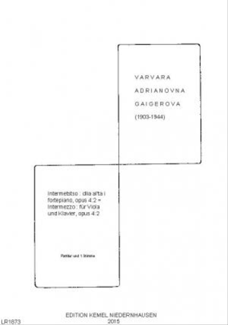 Intermezzo Piano Accompaniment scores gallery preview page 1