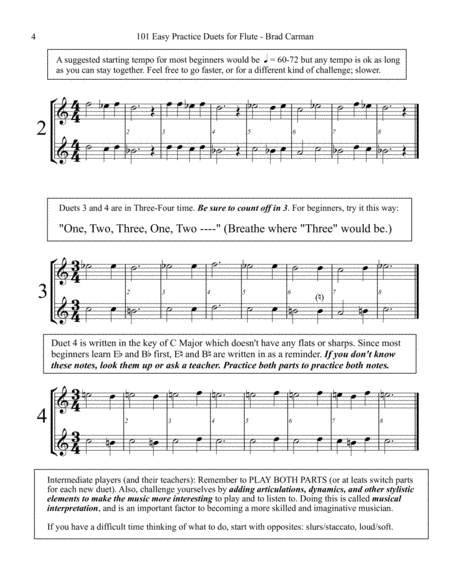 101 Easy Practice Duets for Flute