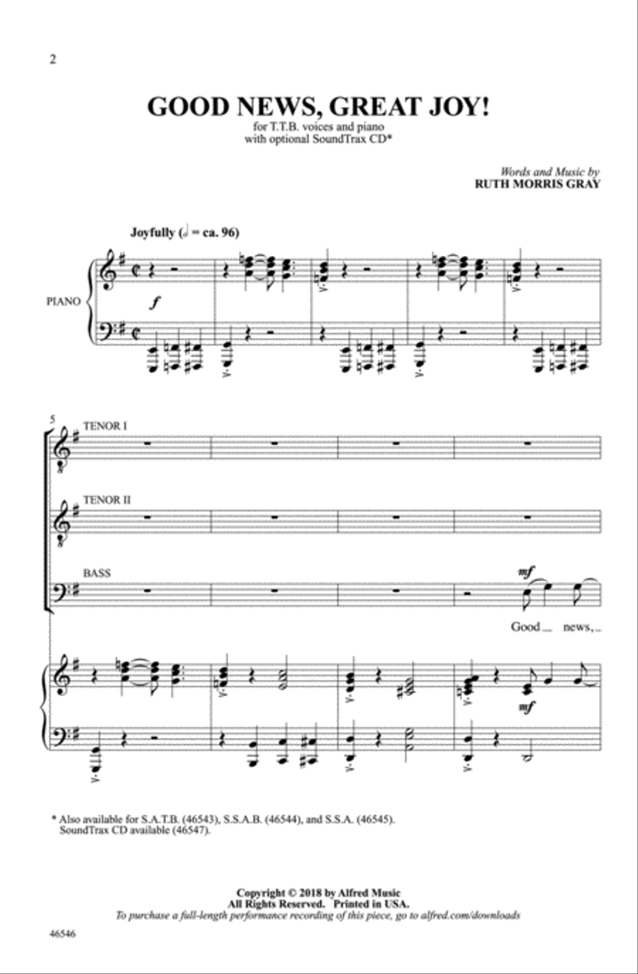 Good News, Great Joy! Choir scores gallery preview page 1