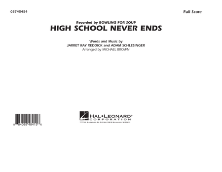 High School Never Ends - Full Score