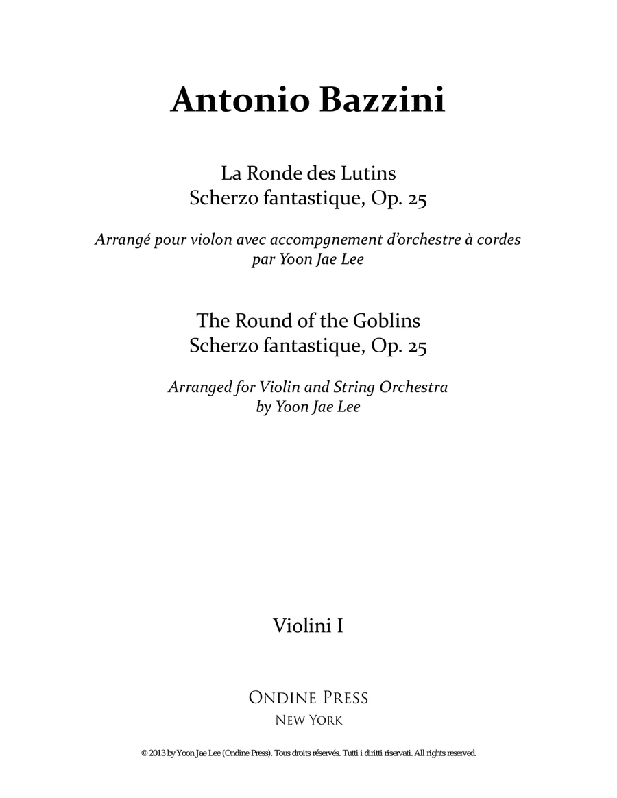 The Round (Dance) of the Goblins for Violin and String Orchestra, Op. 25 - Set of Parts String Orchestra scores gallery preview page 1