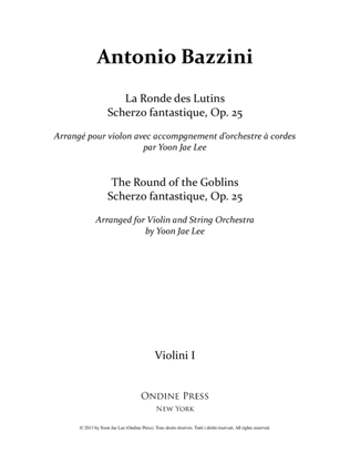 Book cover for The Round (Dance) of the Goblins for Violin and String Orchestra, Op. 25 - Set of Parts