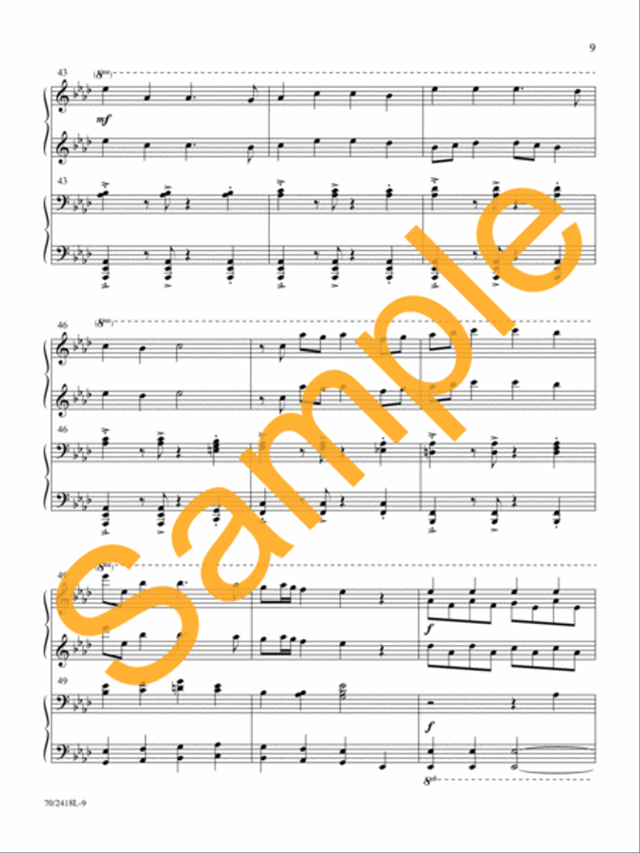 The Angels Sing Piano Duet scores gallery preview page 9