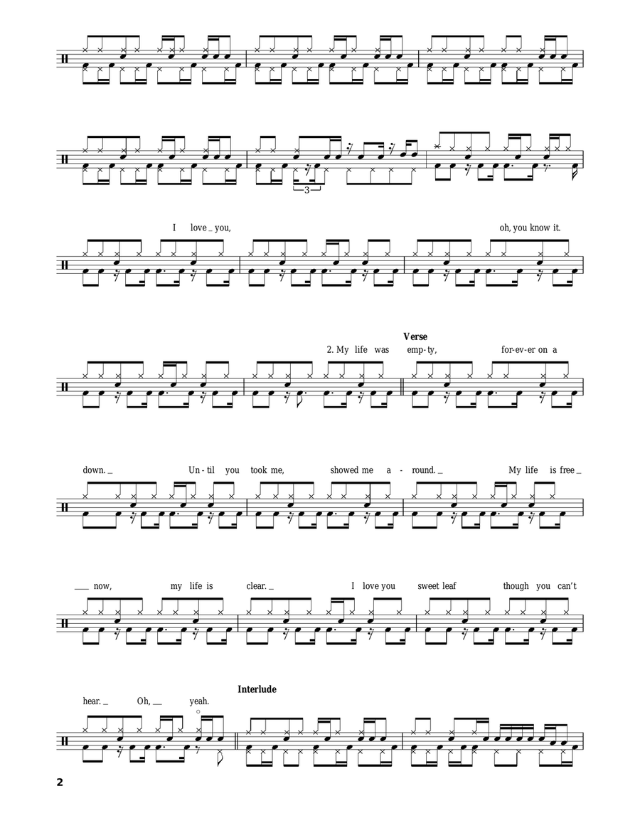 Sweet Leaf Drum Set scores gallery preview page 2