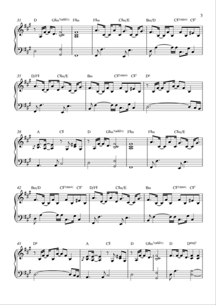 Shape Of My Heart Piano Solo scores gallery preview page 3