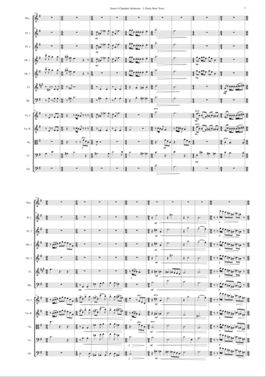 Pretty how town for chamber orchestra Chamber Orchestra scores gallery preview page 3