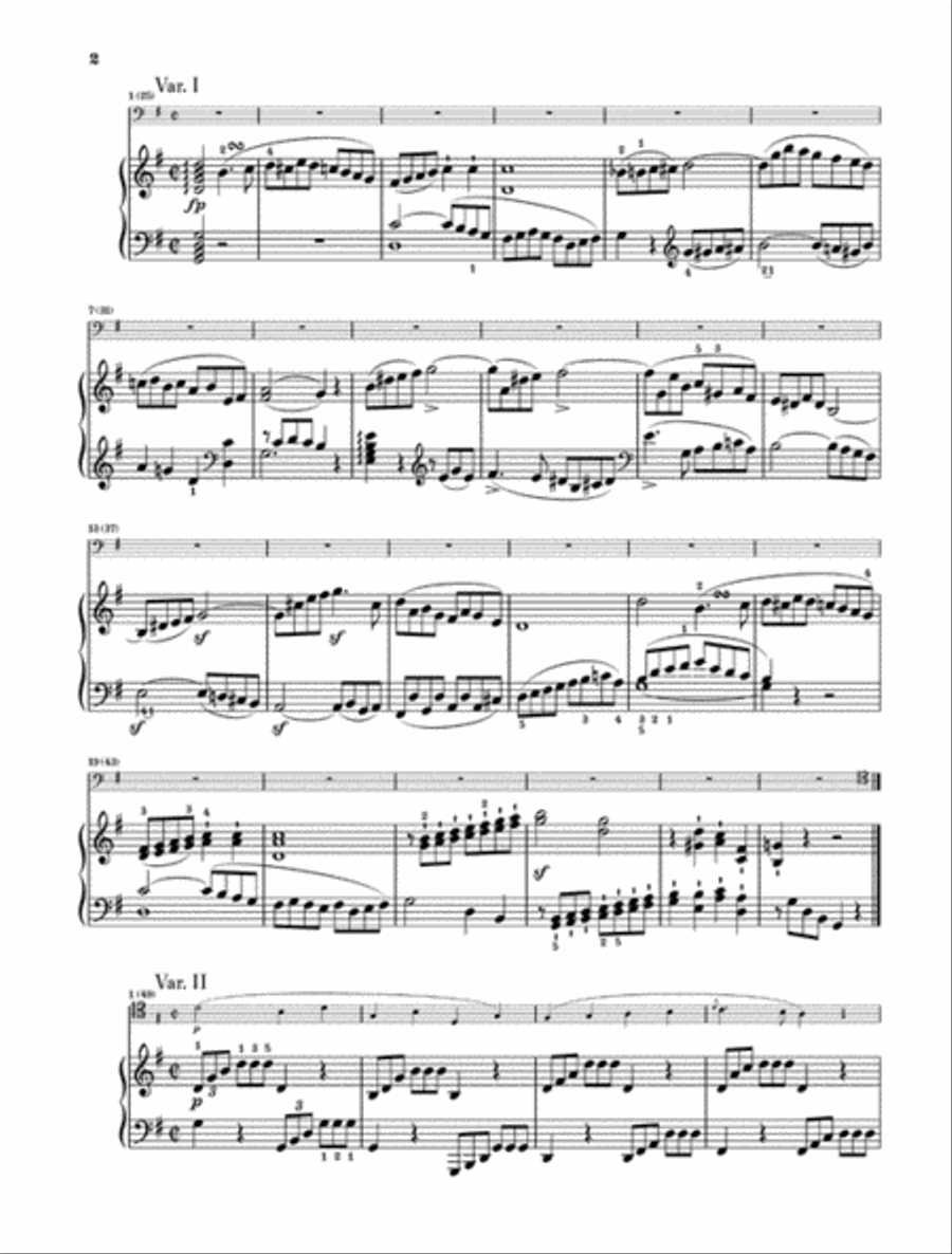 Variations for Piano and Violoncello