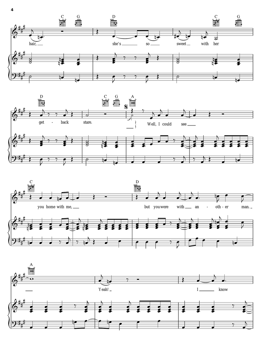 Are You Gonna Be My Girl Piano, Vocal, Guitar scores gallery preview page 4