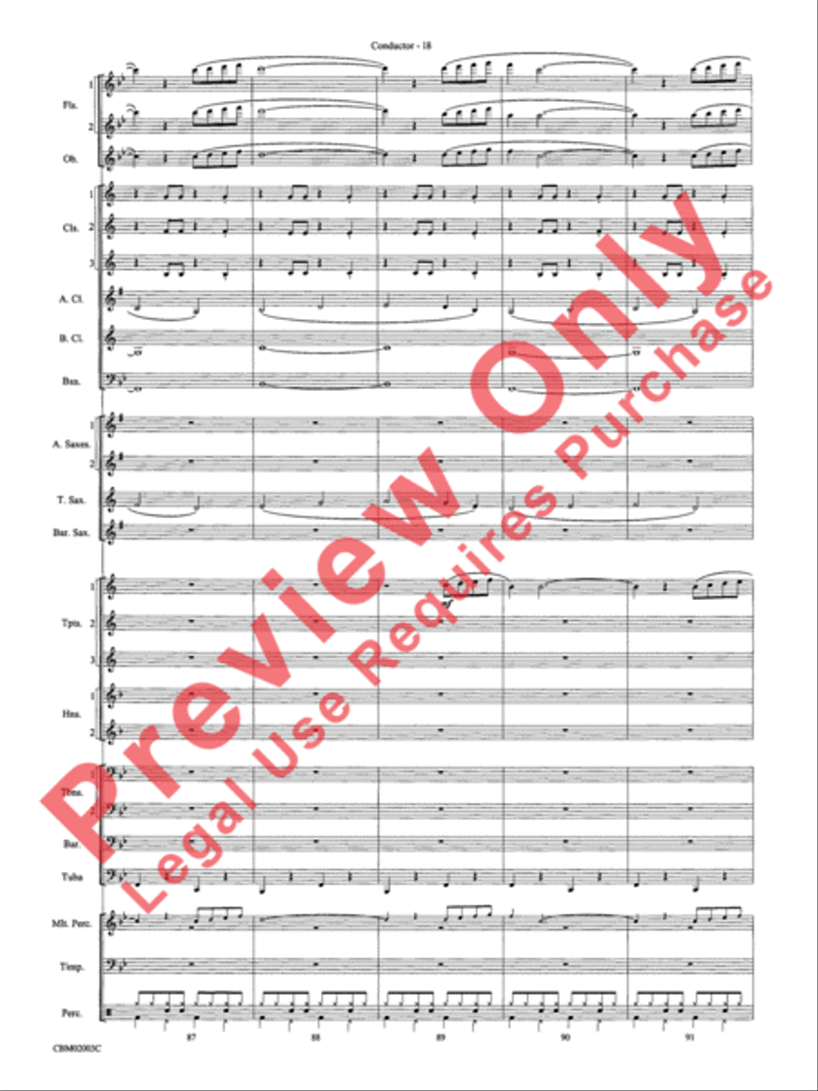 Mamma Mia! - Concert Band (Conductor's Score) Concert Band scores gallery preview page 21