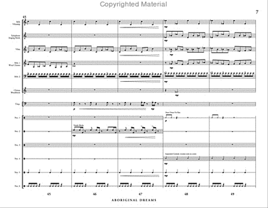 Aboriginal Dreams Percussion Ensemble scores gallery preview page 8