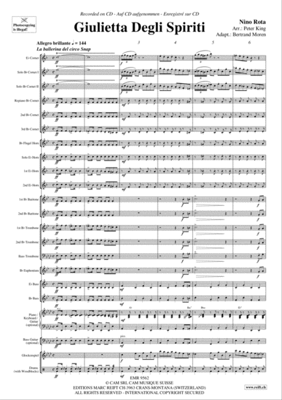 Giulietta Degli Spiriti Brass Band scores gallery preview page 4