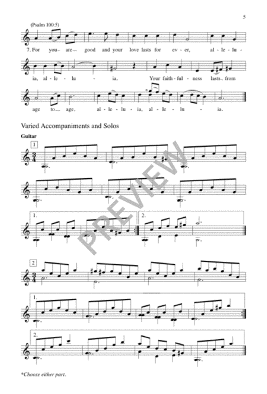 Laudate Dominum 4-Part scores gallery preview page 6