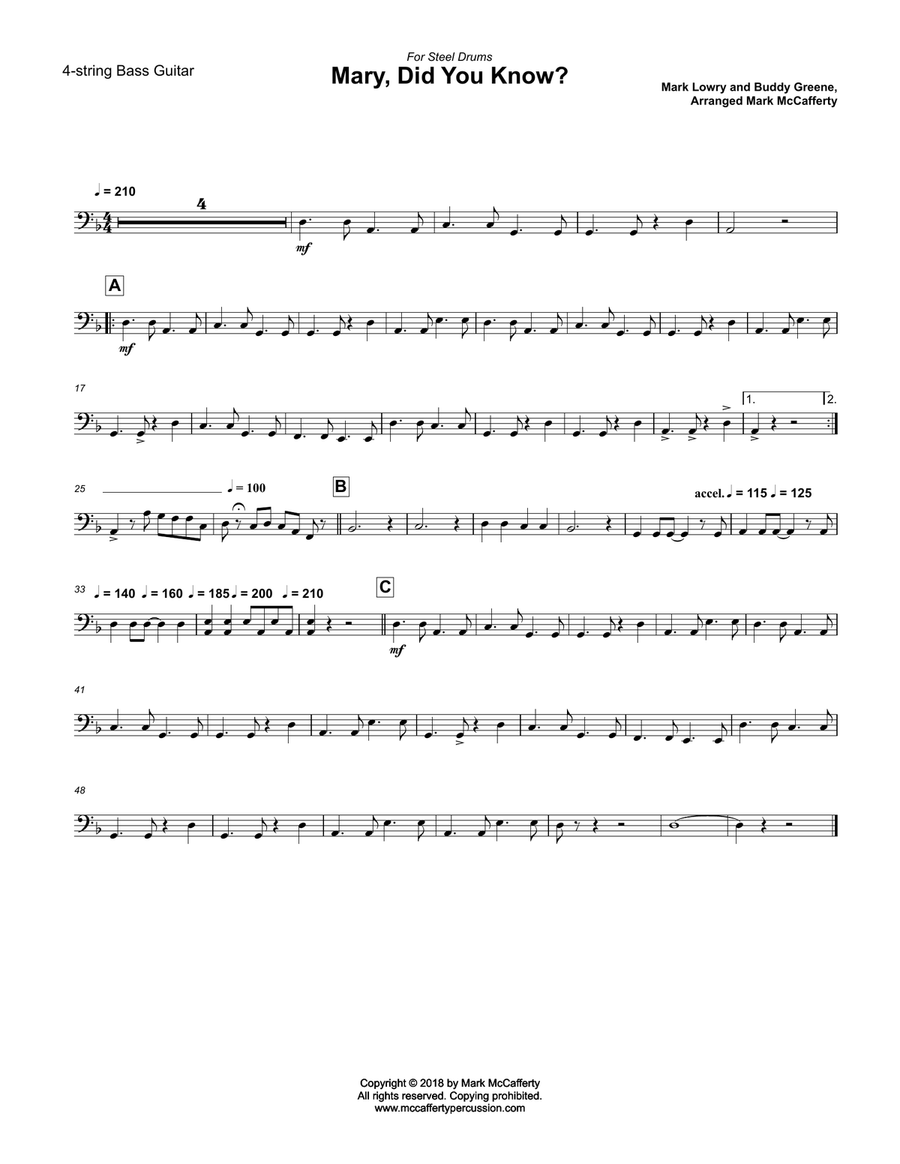 Mary, Did You Know? Percussion Ensemble scores gallery preview page 6