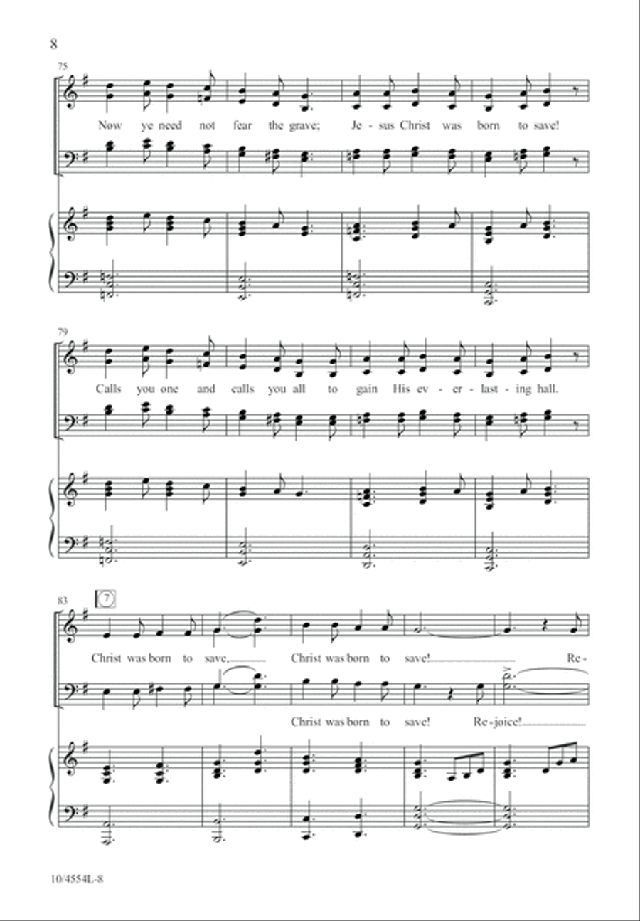 Rejoice with Joy to the World 4-Part scores gallery preview page 9