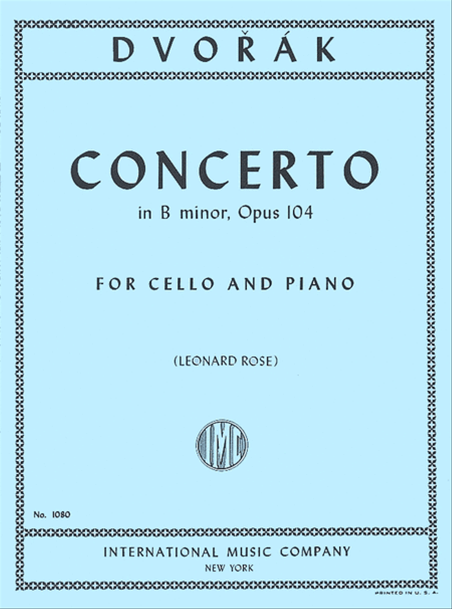 Concerto In B Minor, Opus 104 Piano Accompaniment scores gallery preview page 1