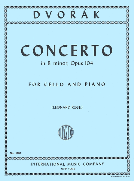 Concerto In B Minor, Opus 104