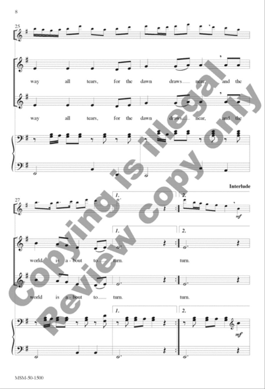 Canticle of the Turning (Magnificat) SSA scores gallery preview page 8