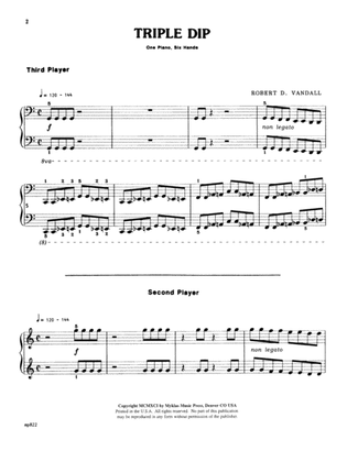 Book cover for Triple Dip - Piano Trio (1 Piano, 6 Hands)