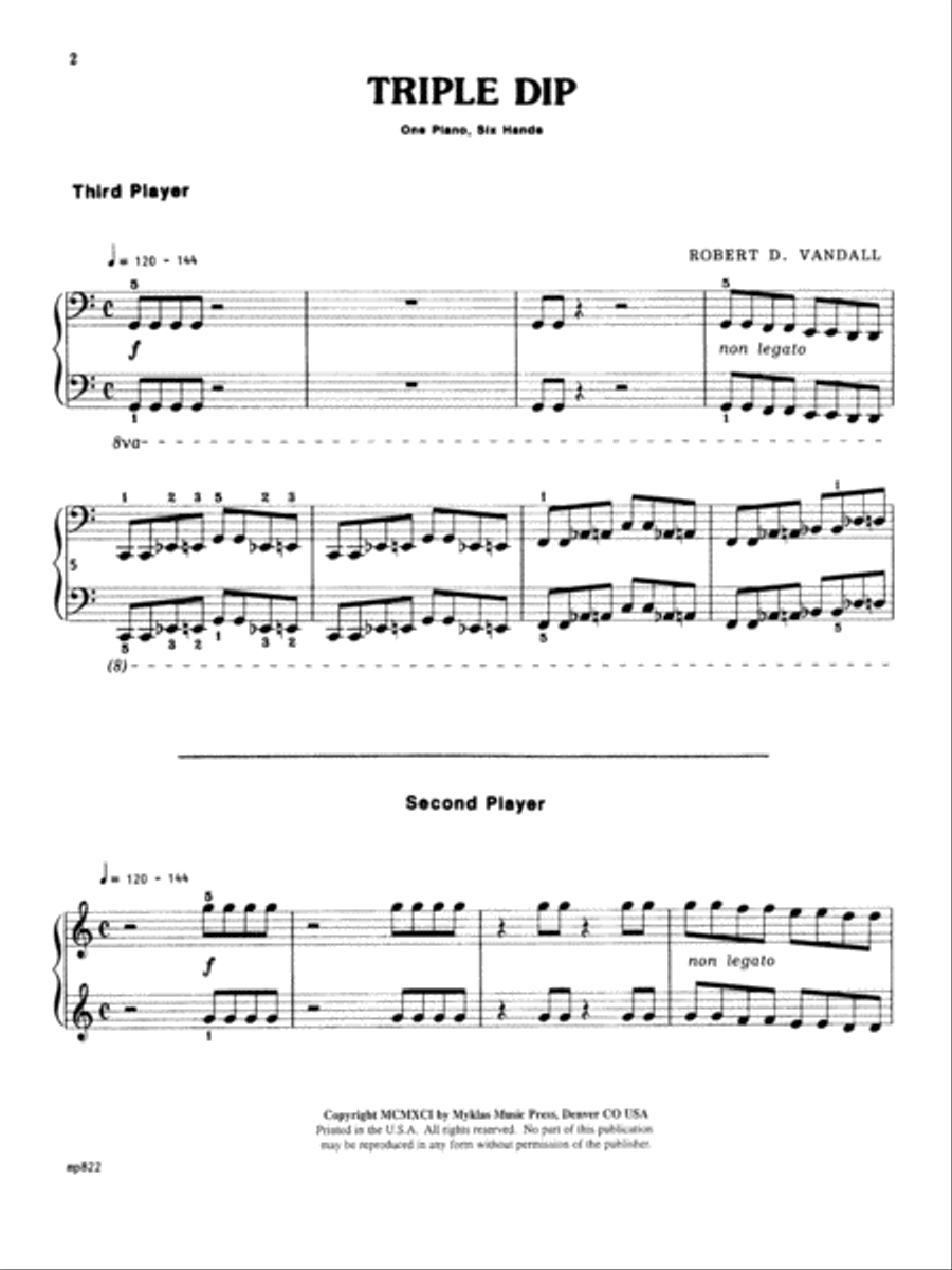 Book cover for Triple Dip - Piano Trio (1 Piano, 6 Hands)