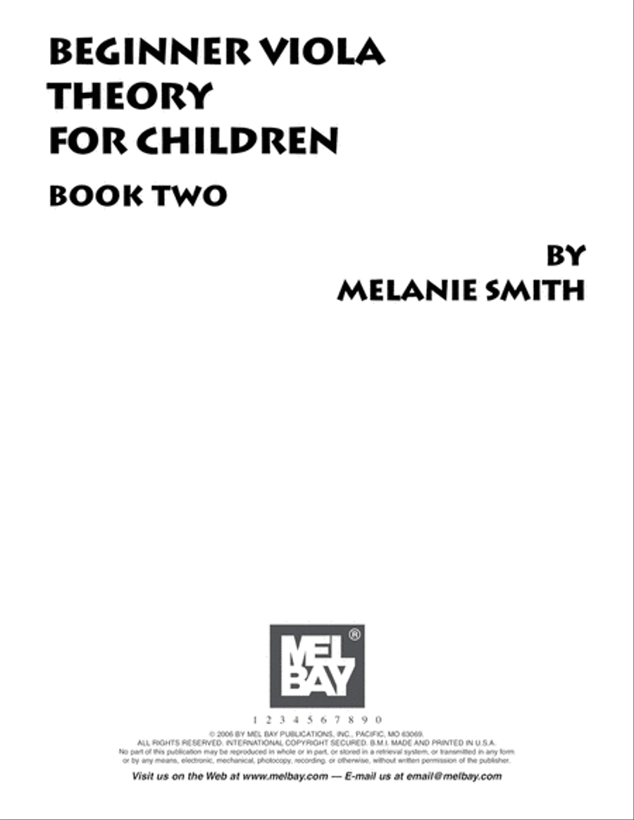 Beginner Viola Theory for Children, Book Two Viola Solo scores gallery preview page 2