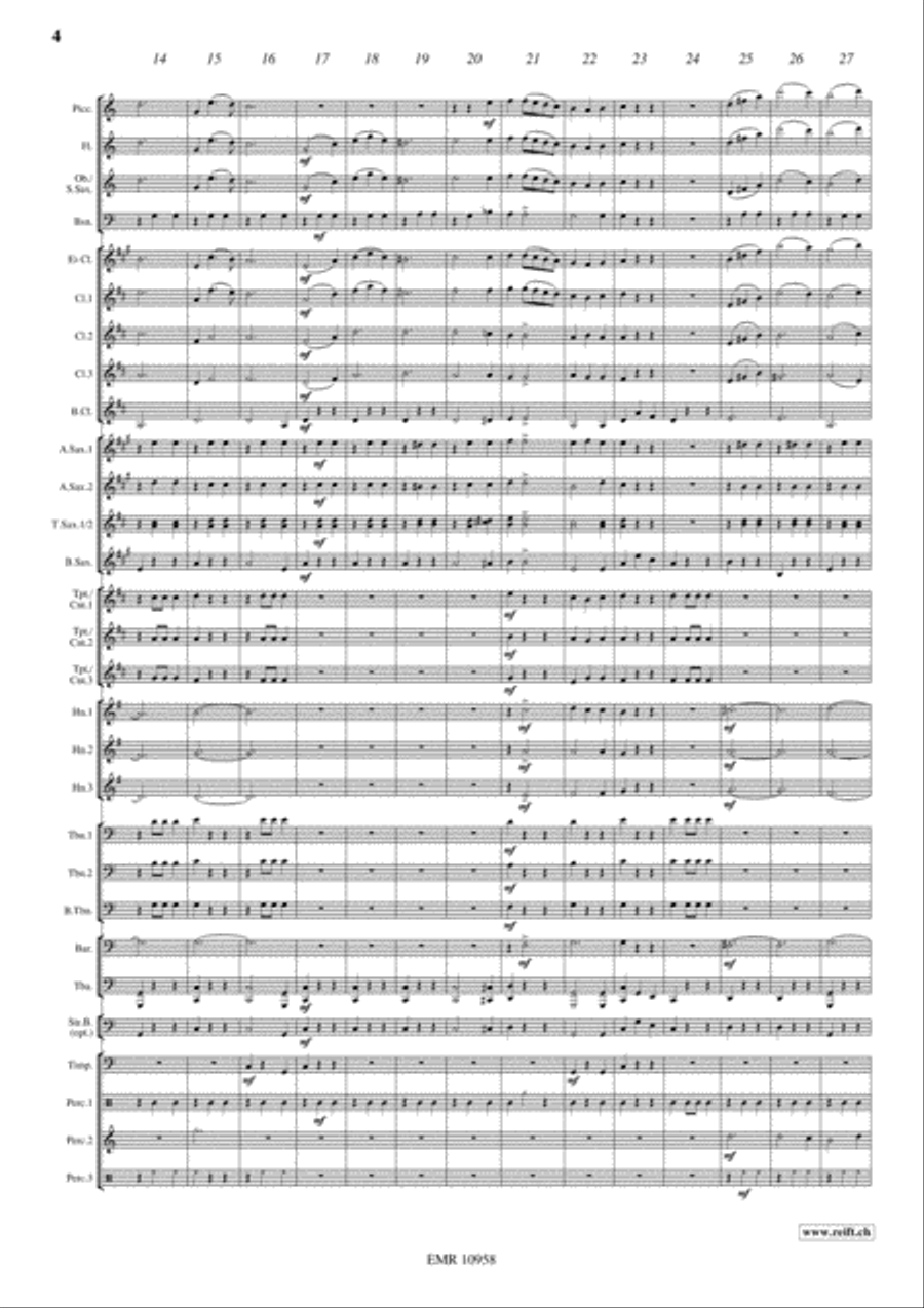 Vienna By Night Concert Band scores gallery preview page 5