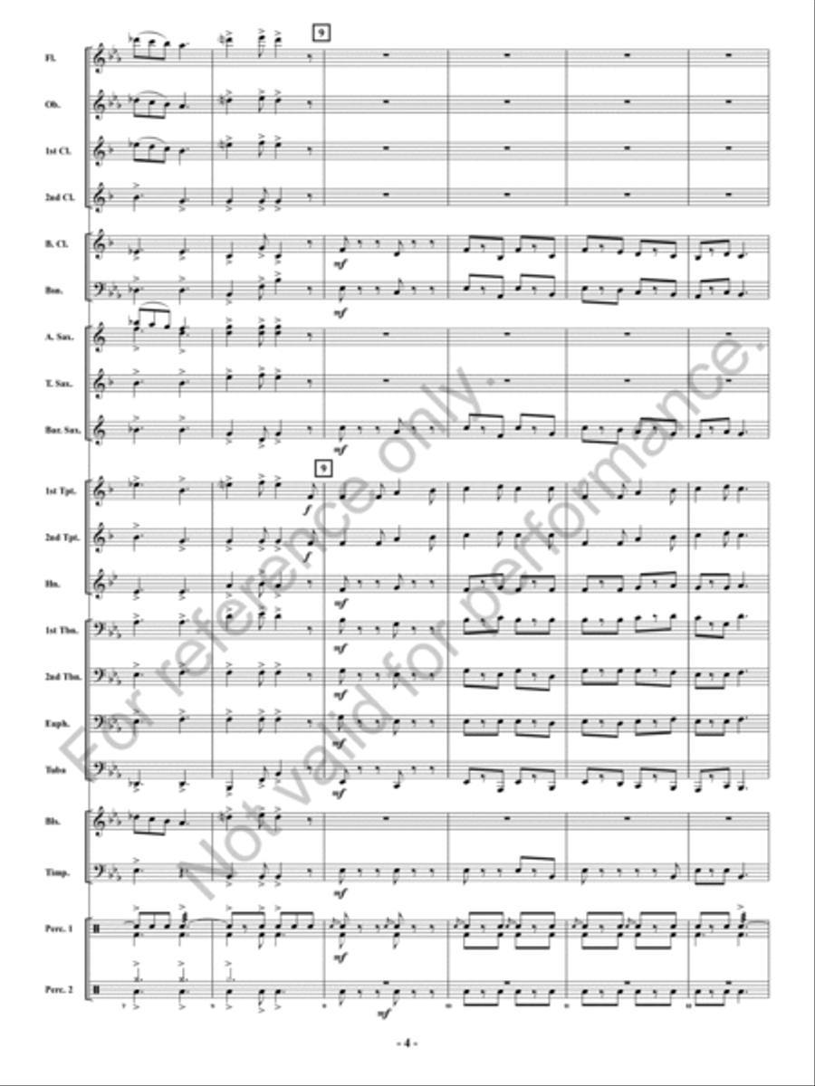 Festival of Carols in 6/8 Time Concert Band scores gallery preview page 5