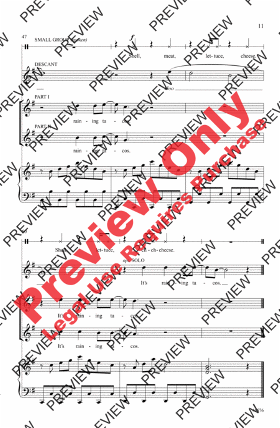 Raining Tacos Raining Tacos 2-Part scores gallery preview page 11