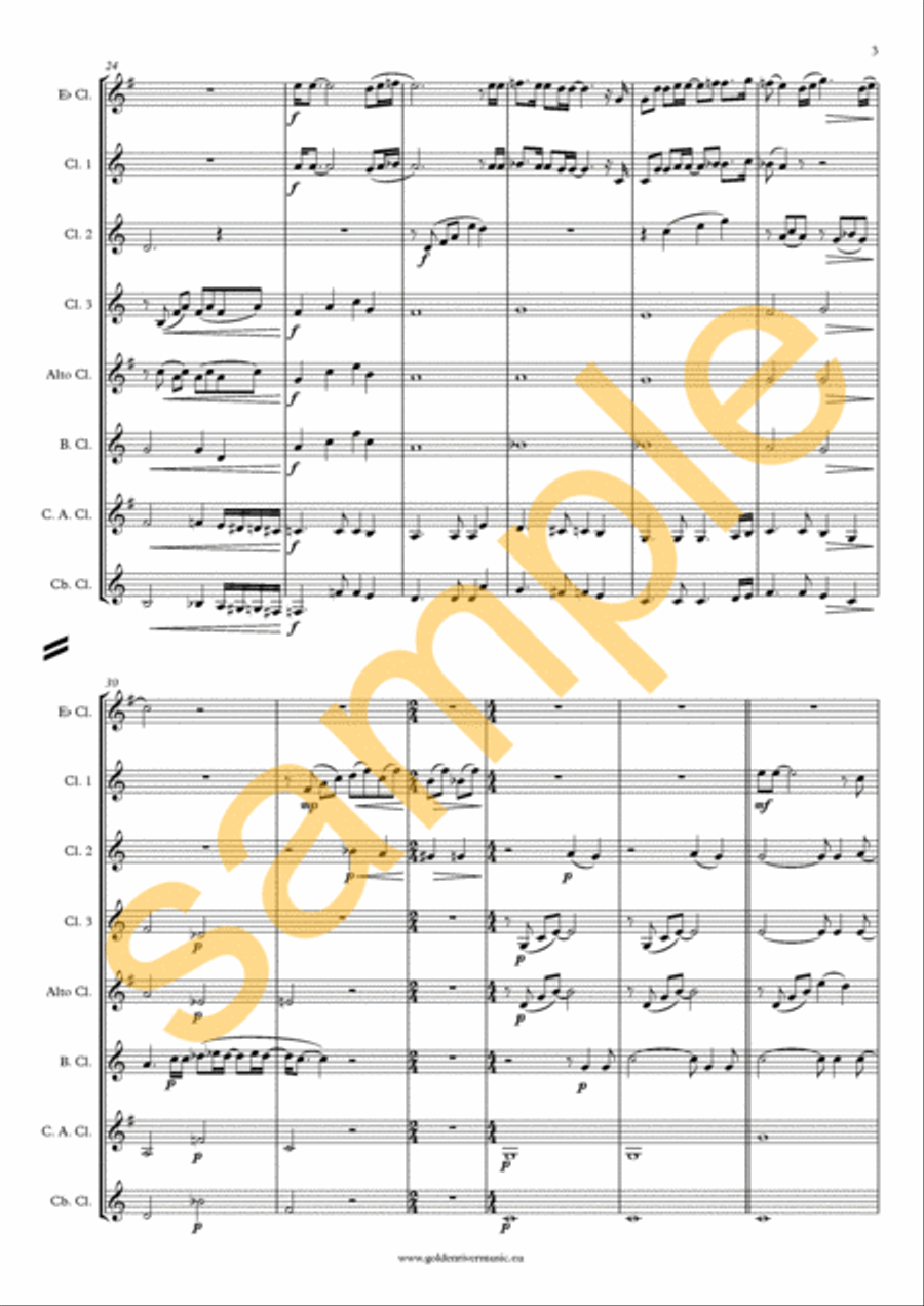 Bohemian Rhapsody - clarinet choir Clarinet Choir scores gallery preview page 4