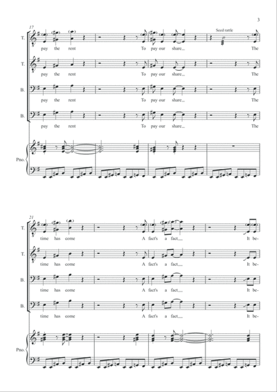 Beds Are Burning TTBB scores gallery preview page 4