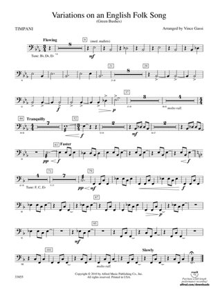 Variations on an English Folk Song: Timpani