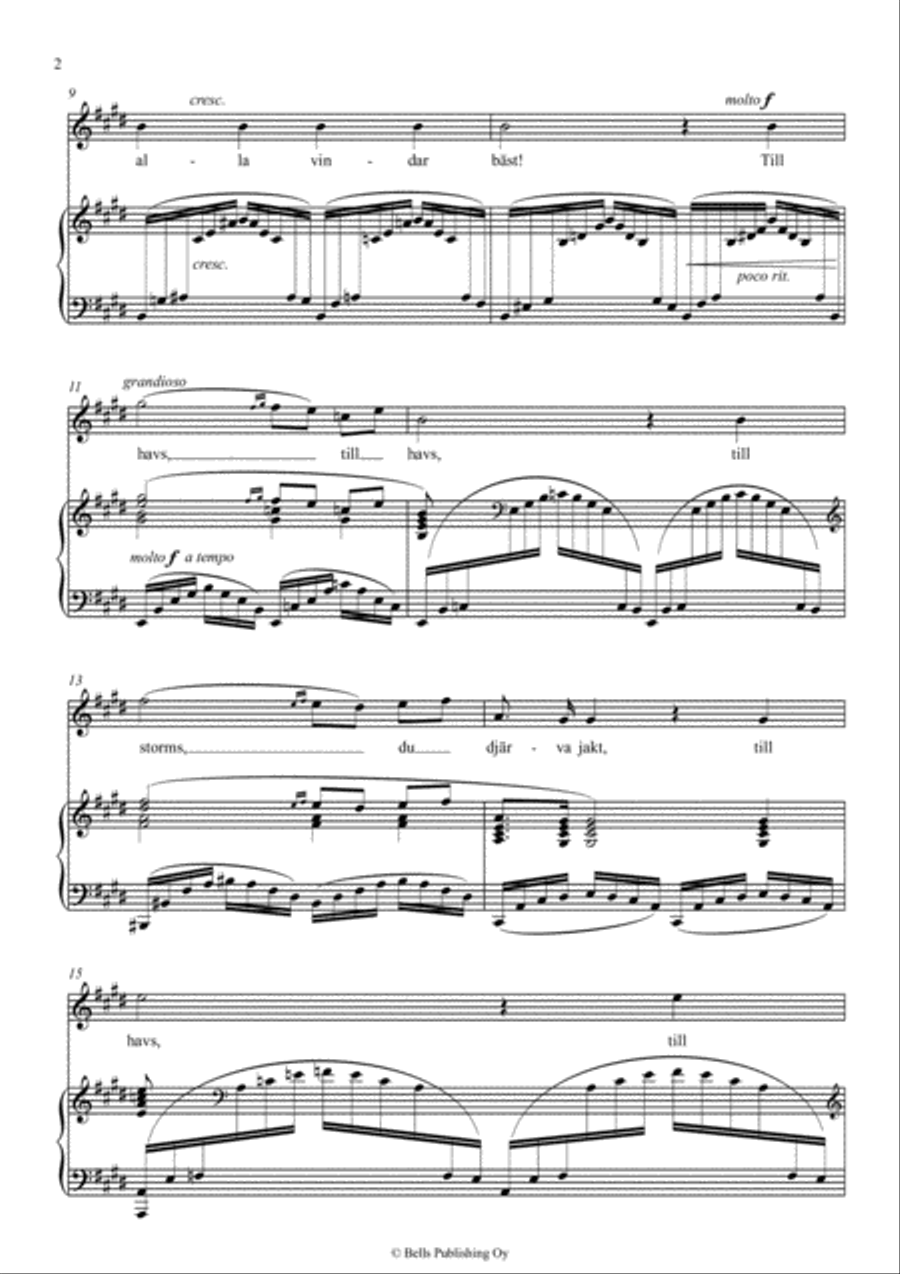 Till havs (E Major) Till havs (E Major) Voice Solo scores gallery preview page 2