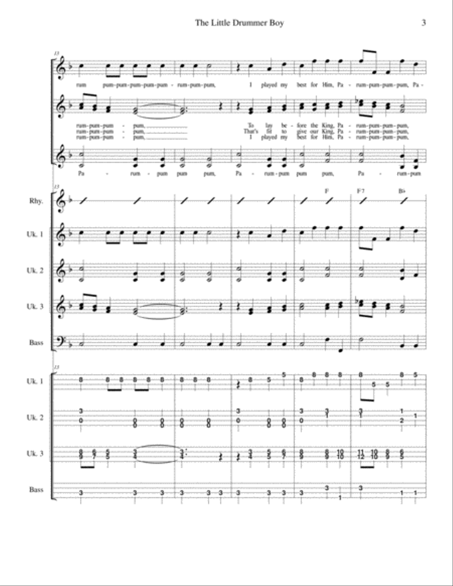 The Little Drummer Boy The Little Drummer Boy Small Ensemble scores gallery preview page 3