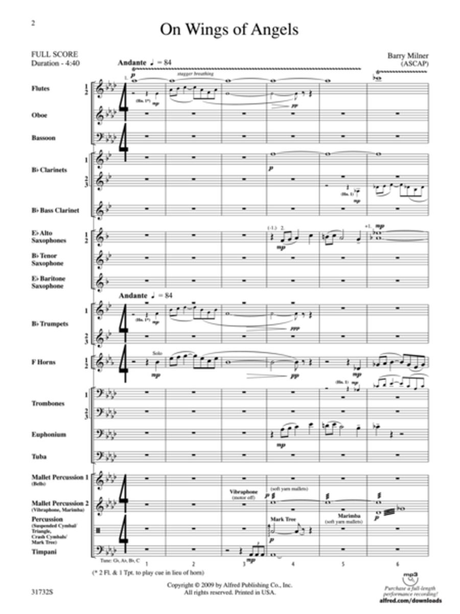 On Wings of Angels (score only)