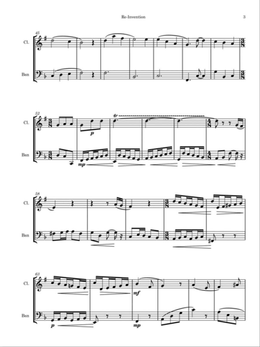 Re-Invention Woodwind Duet scores gallery preview page 5