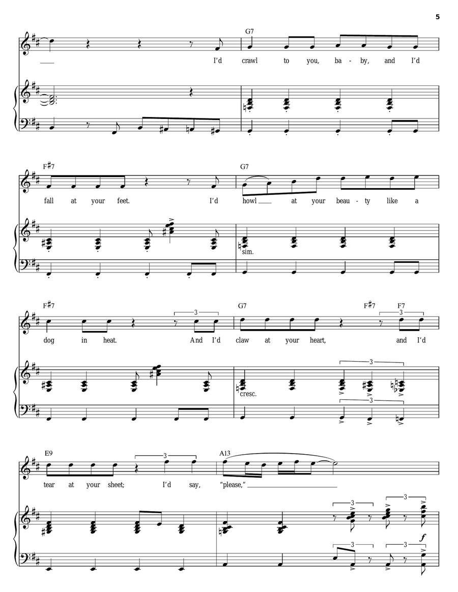 I'm Your Man I'm Your Man Piano, Vocal scores gallery preview page 5