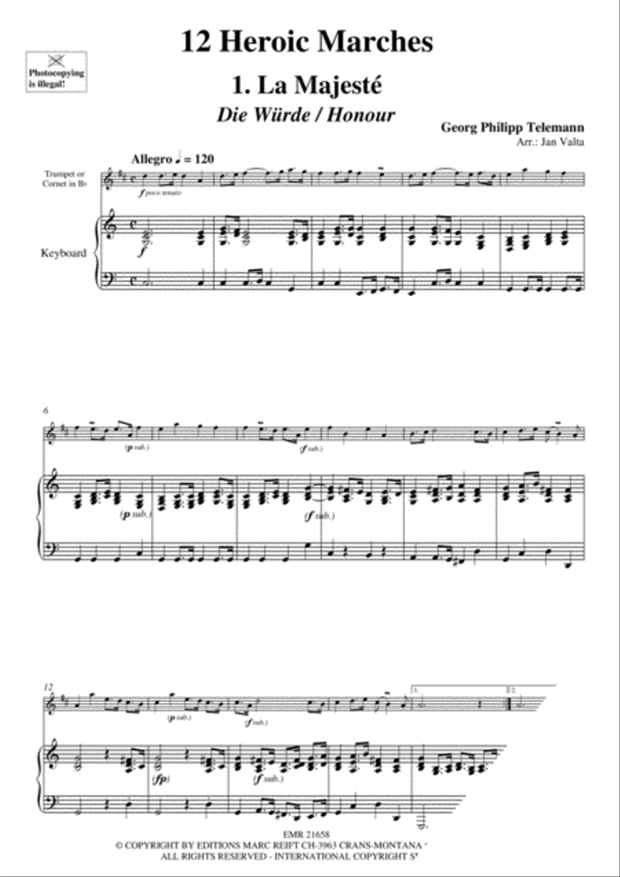12 Heroic Marches 12 Heroic Marches Cornet scores gallery preview page 3