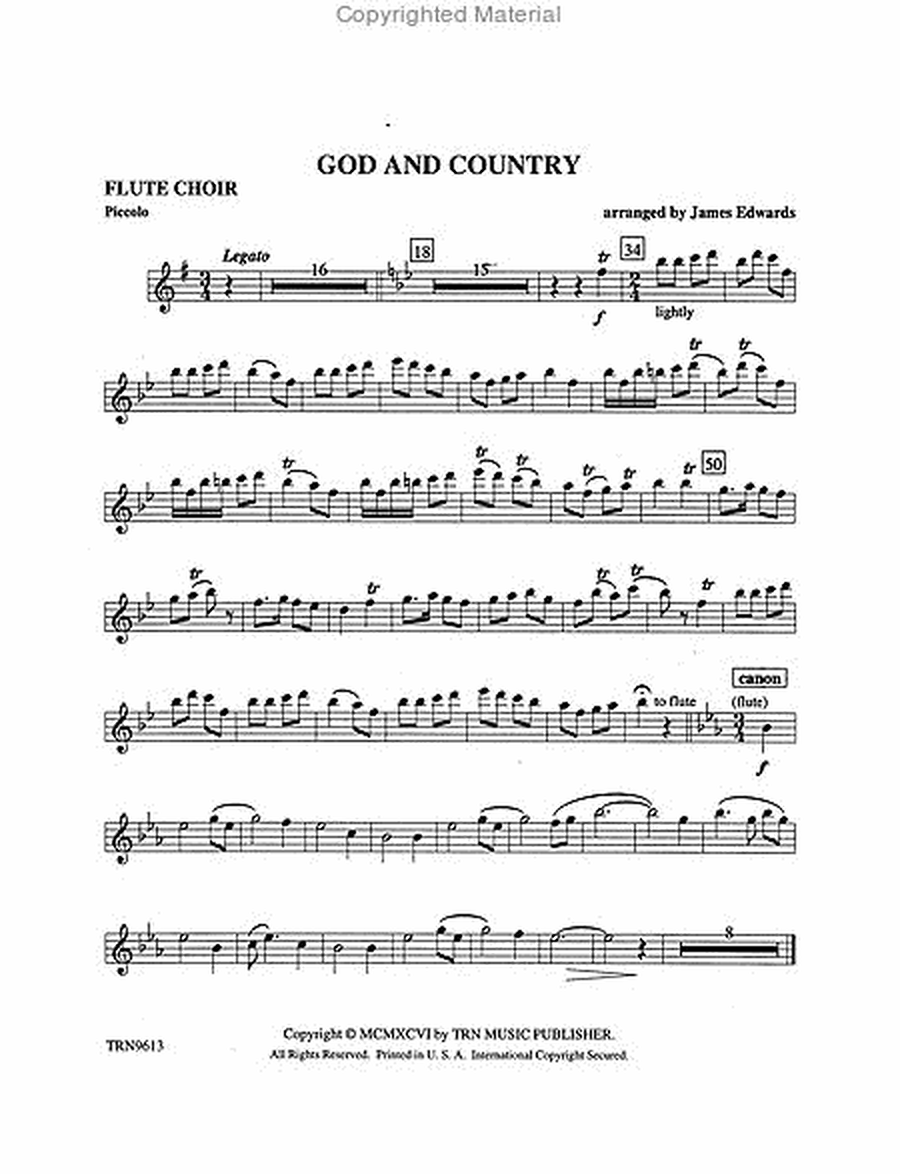 God and Country (Flute Choir)