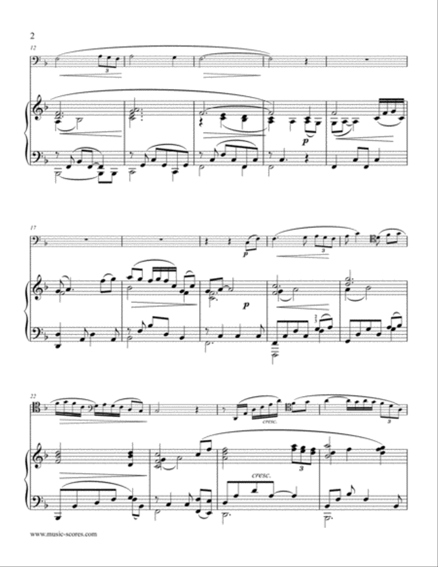 Amazing Grace - Bassoon and Piano Bassoon Solo scores gallery preview page 2