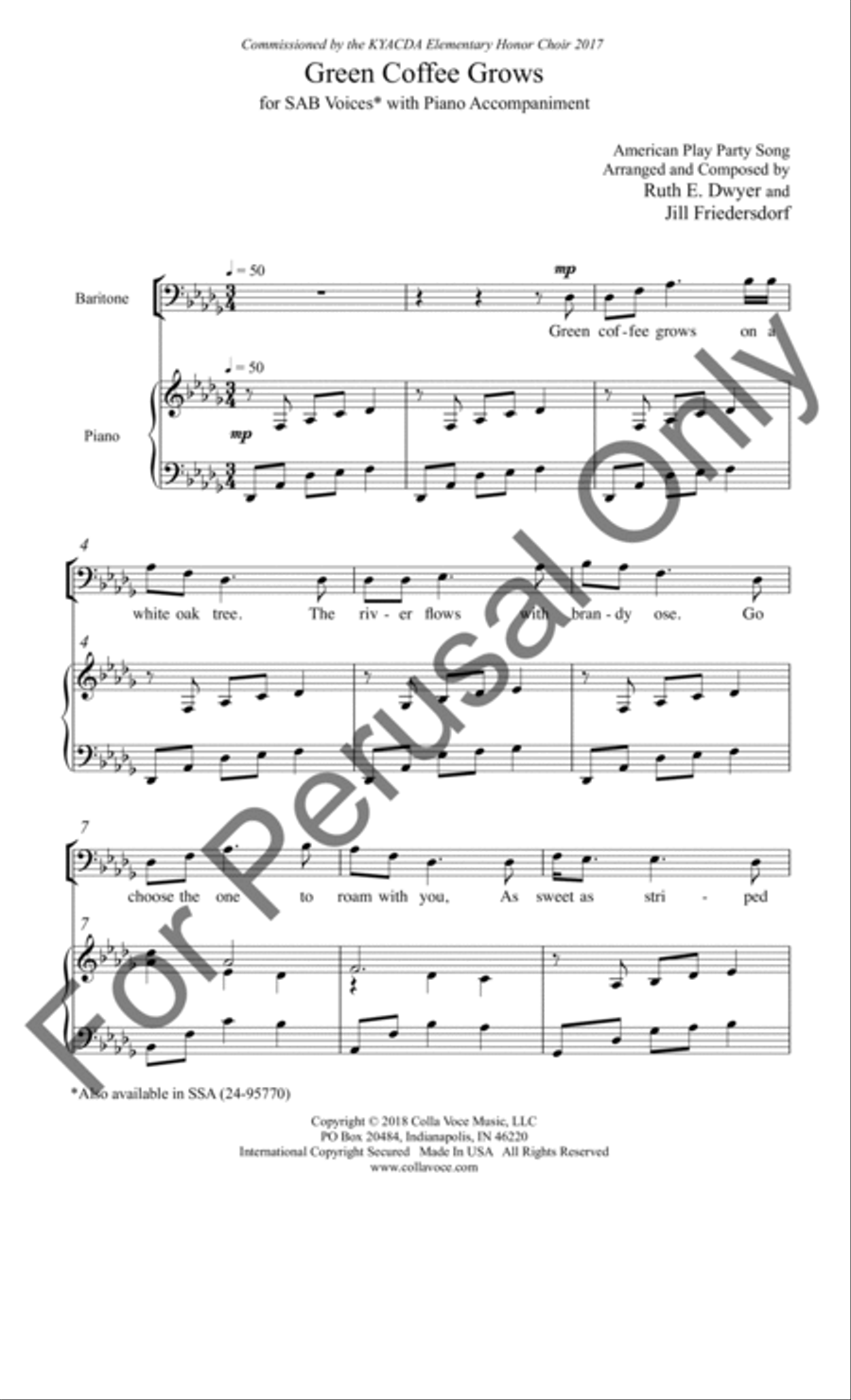 Green Coffee Grows 3-Part scores gallery preview page 2