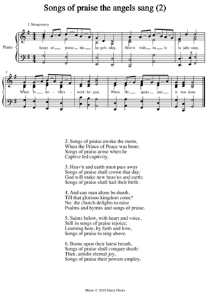 Songs of praise the angels sand. The second of three new tunes written for a wonderful old hymn.