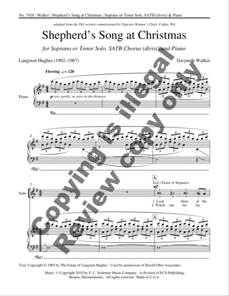 Shepherd's Song at Christmas Divisi scores gallery preview page 3
